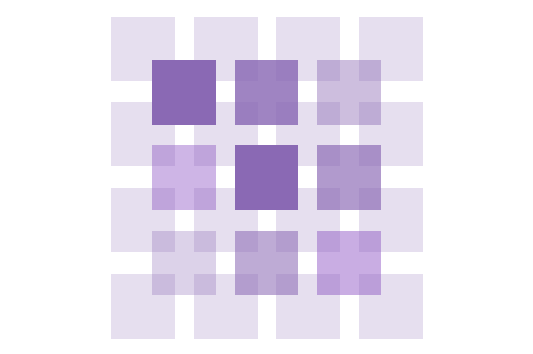 An abstract image showing a grid of squares, with a second grid on top, to representing building and scaling a sytem